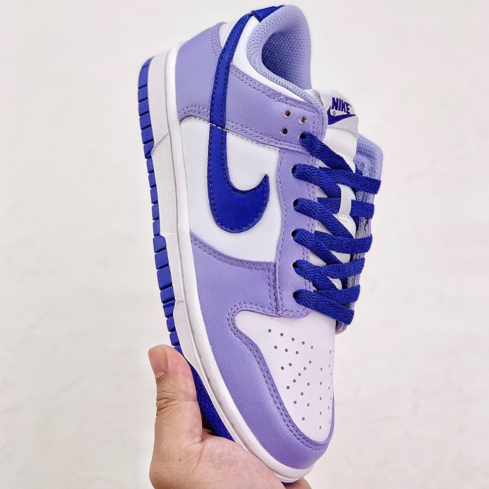 Nike Women's Low Top Athletic Sneakers in White and Purple - Picture 3 of 6